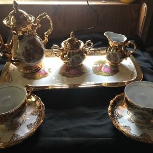 24 karat gold tea set from Germany